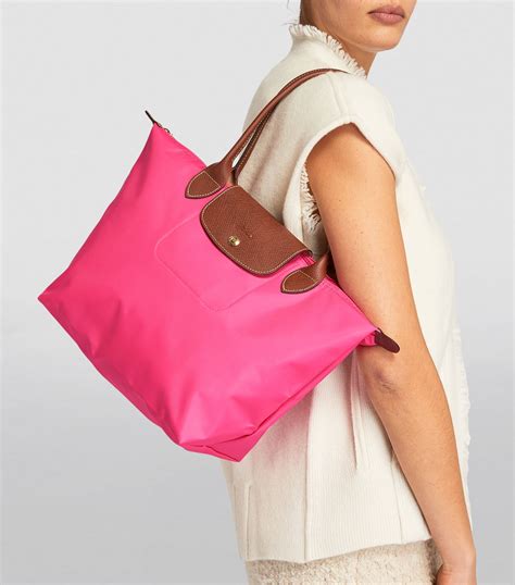 longchamp le pliage medium shoulder tote.